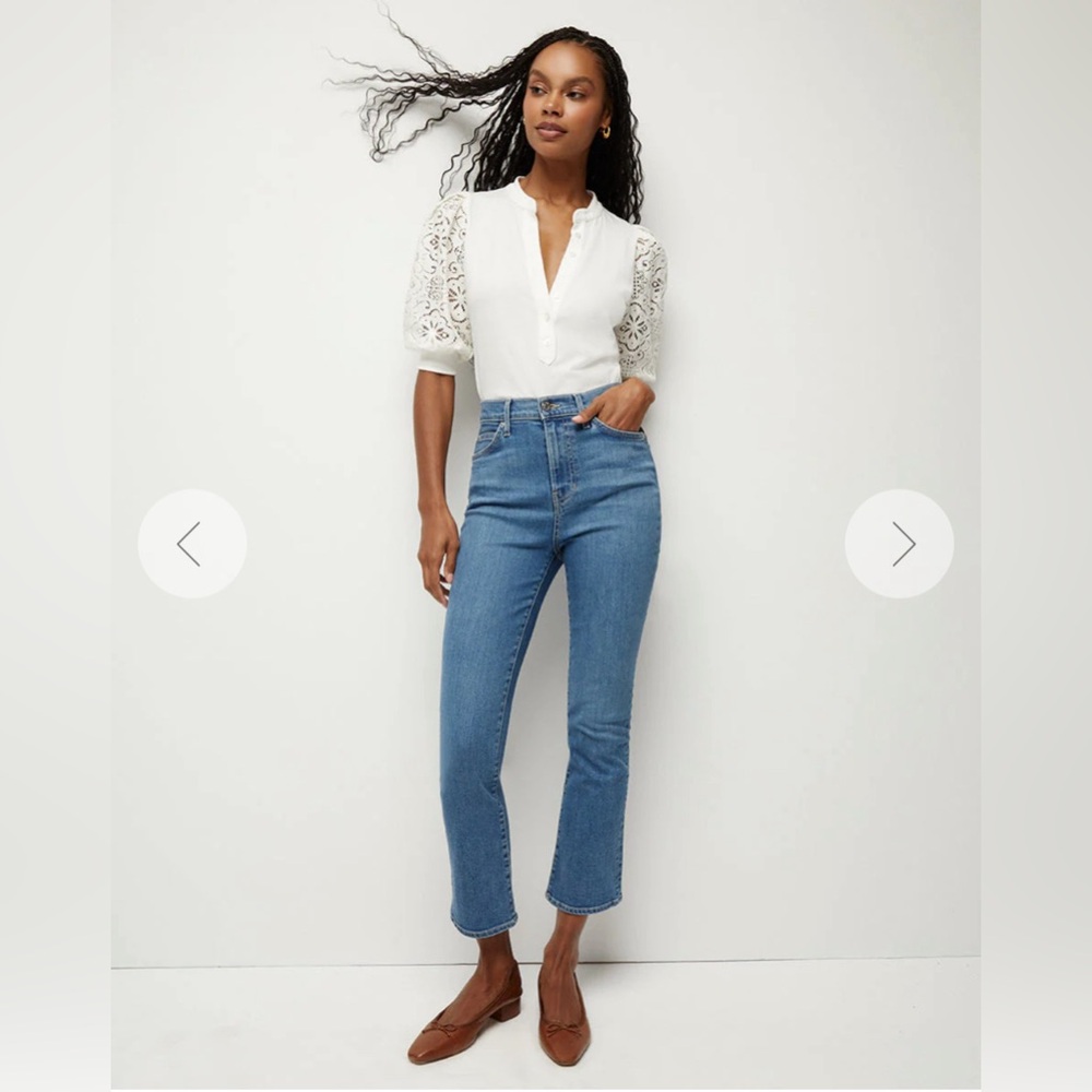 Veronica Beard Carly High-Rise Stretch Kick-Flare Jeans - Size 23